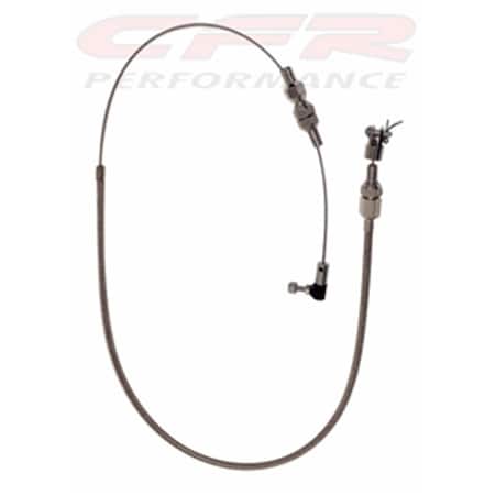 Cfr Performance 24 in. Stainless Braided Throttle Cable Kit - Universal HZ-6054